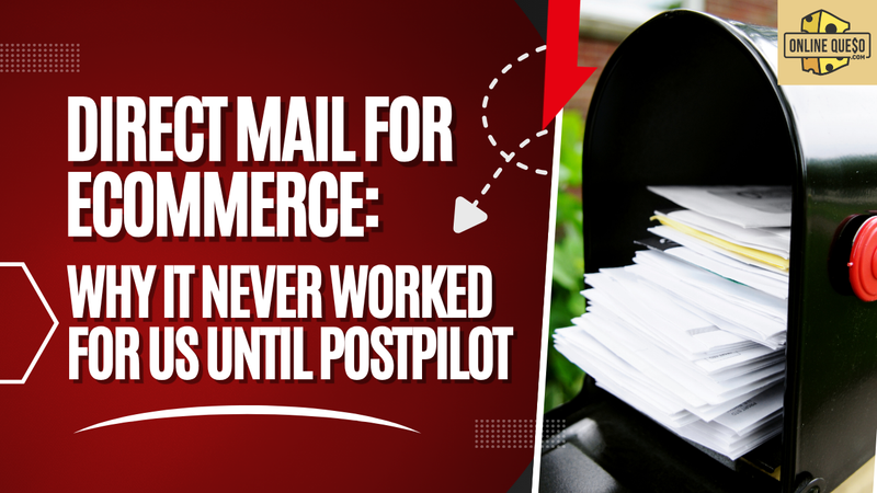Direct mail postcard arriving in a mailbox for an ecommerce brand campaign